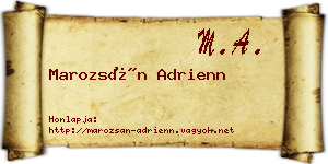 Marozsán Adrienn névjegykártya